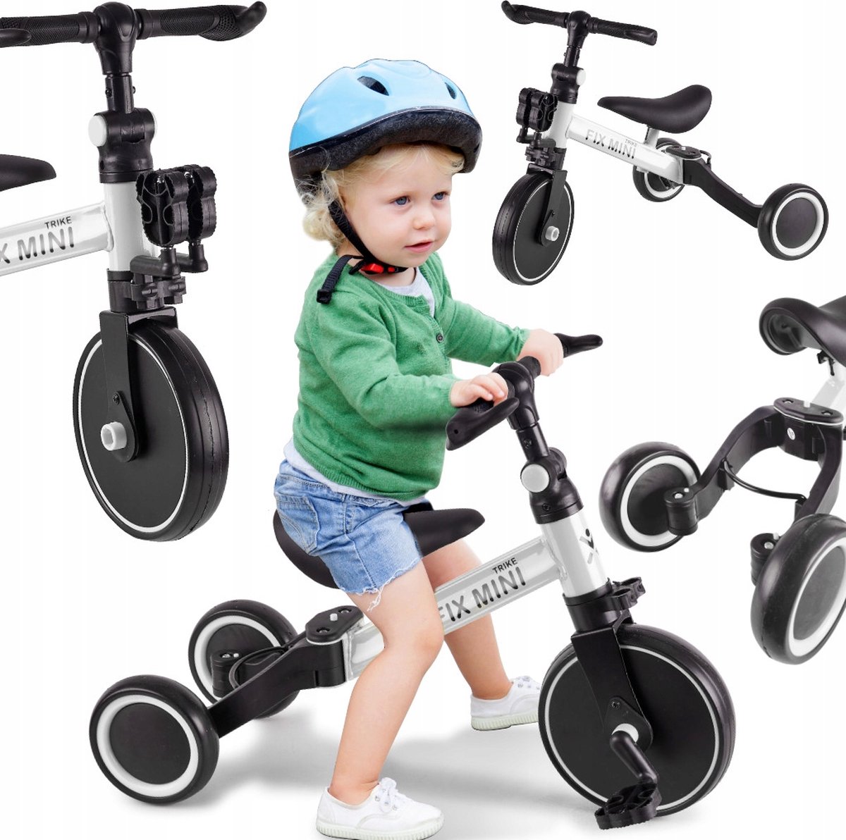 Fix Mini Fiets 3 in 1 - Loopfiets - Kinderfiets - Driewieler - Cadeau - Speelgoed (0782698911669)