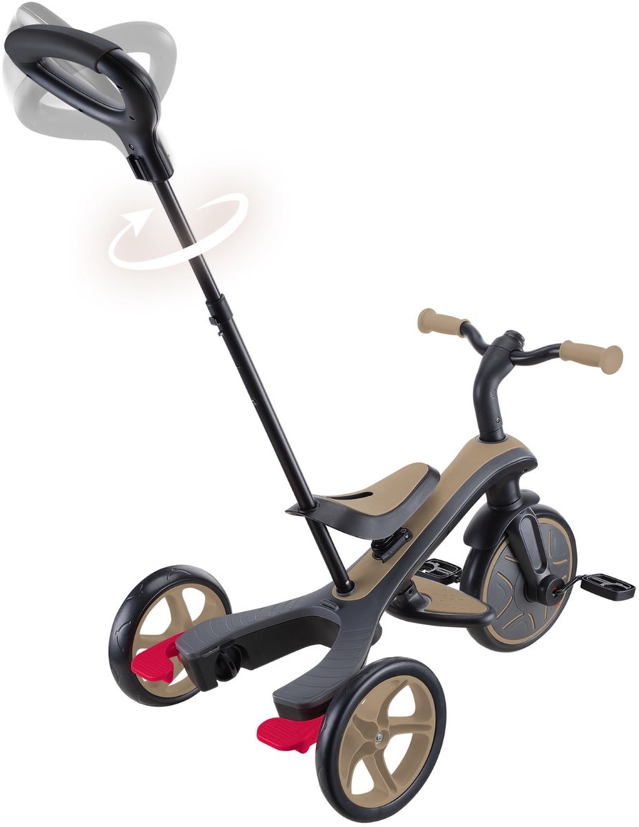 Globber Trike 4 in 1 in Bruin (4895224411611)