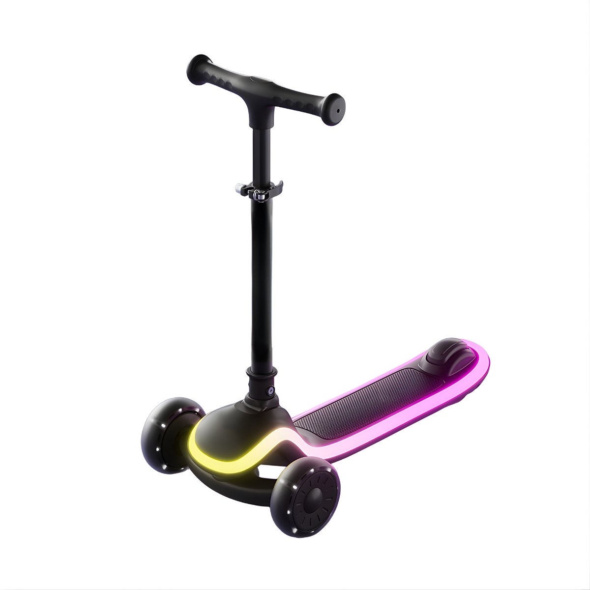 GoudenGracht Kinderstep - Step - Kinderstep 3 Wielen - Van 3 tot 8 jaar - Volledig LED verlichting - Verstelbaar Stuur 60-85 cm - Opvouwbaar (8721139670774)