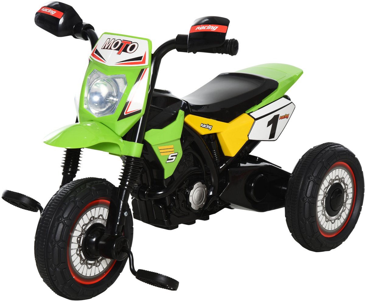 HOMCOM Kinderdriewieler - Kunststof - 71x40x51cm - Groen (3662970132043)