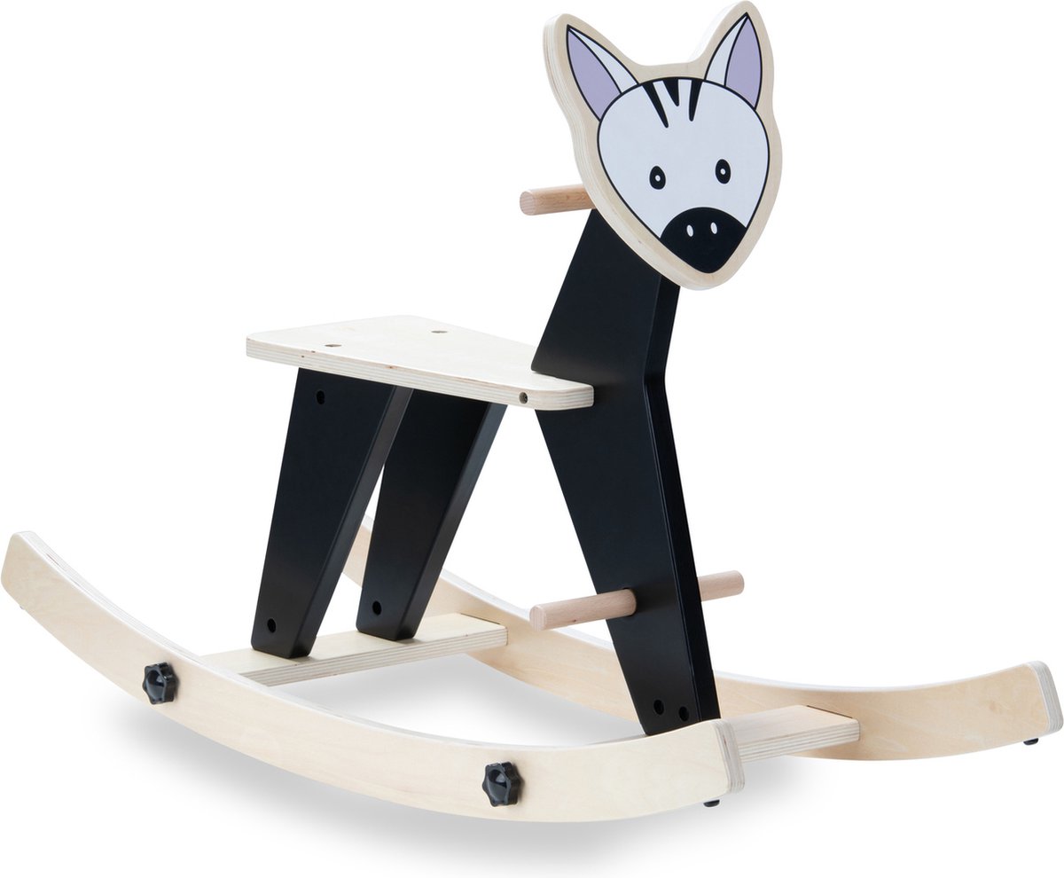Hauck Rock N Swing - hobbelpaard baby van hout - FSC®-gecertificeerd - Zebra (4894352813144)