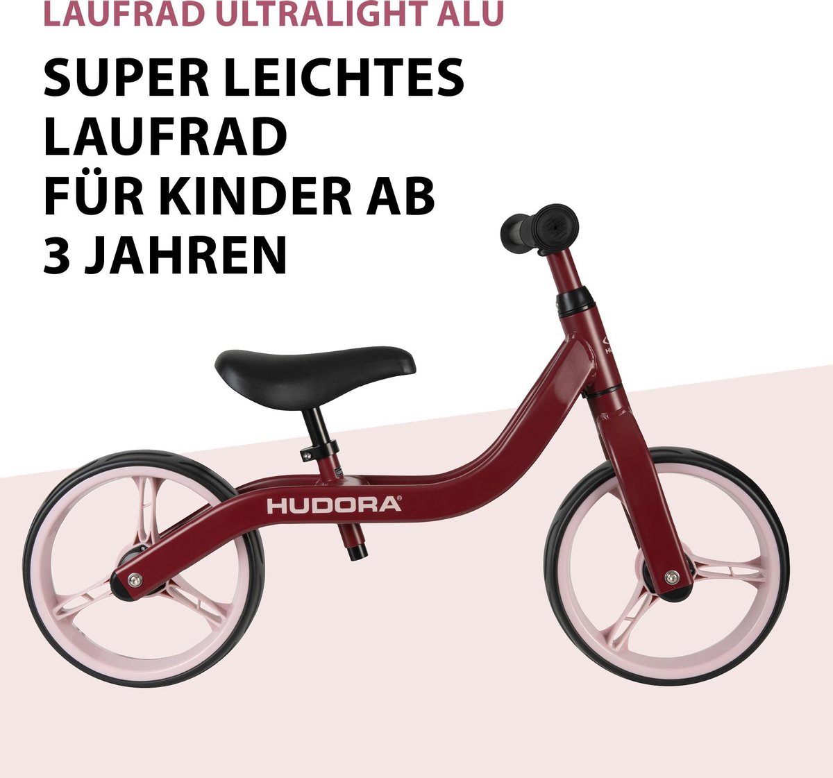 Hudora Loopfiets Ultralight Alu - Bordeaux (4005998855690)