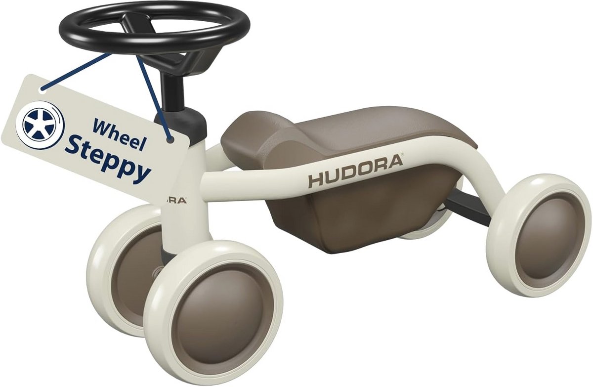 Hudora Steppy Tricycle in Various Colours, Balance Bike from 1 Year Old, Lightweight Tricycle with Great Tilt Stability, Play Quadricycle for Children 73-80 cm, with 4 Wheels (9101017790005)