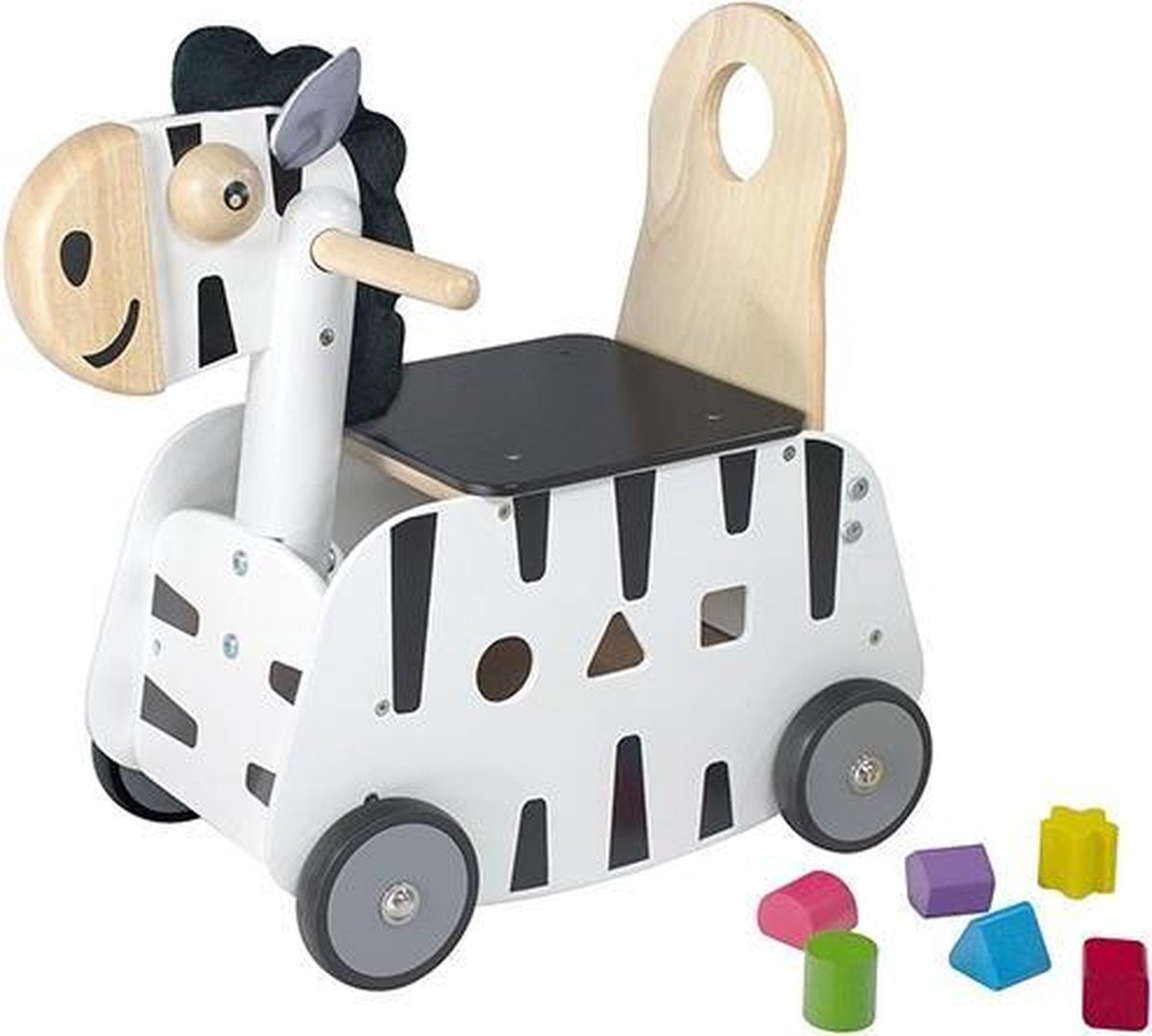 I'm Toy Loopauto duwwagen zebra (8719348011013)