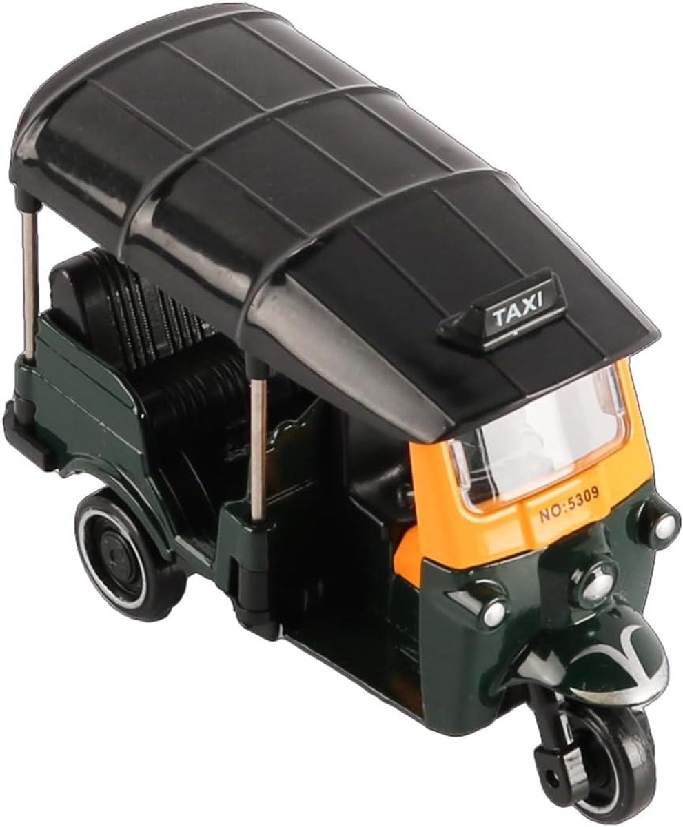 JHubers Goods - Vintage driewieler bureaudecoratie taart topper zinklegering retro auto 8x4x5.5cm (8721427203899)