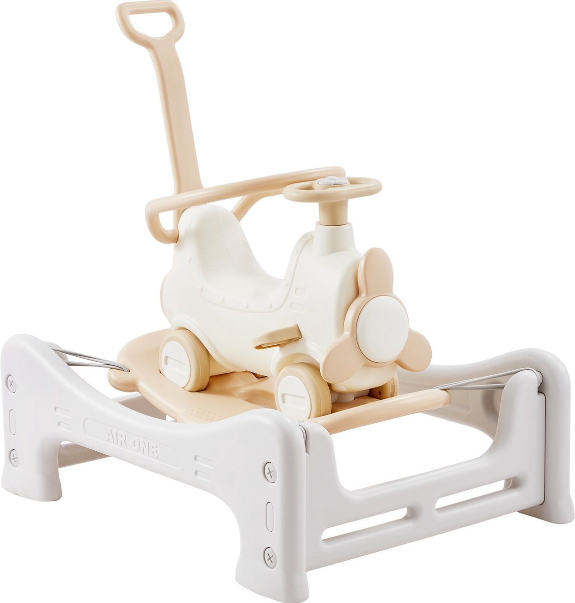 Jemaison® Hobbelpaard 5-in-1 - Loopauto - Trampoline - Hangmat - Speelgoed kinderen 1 jaar - Speelgoed kinderen 3 jaar - 91x69x91cm (6151030381394)
