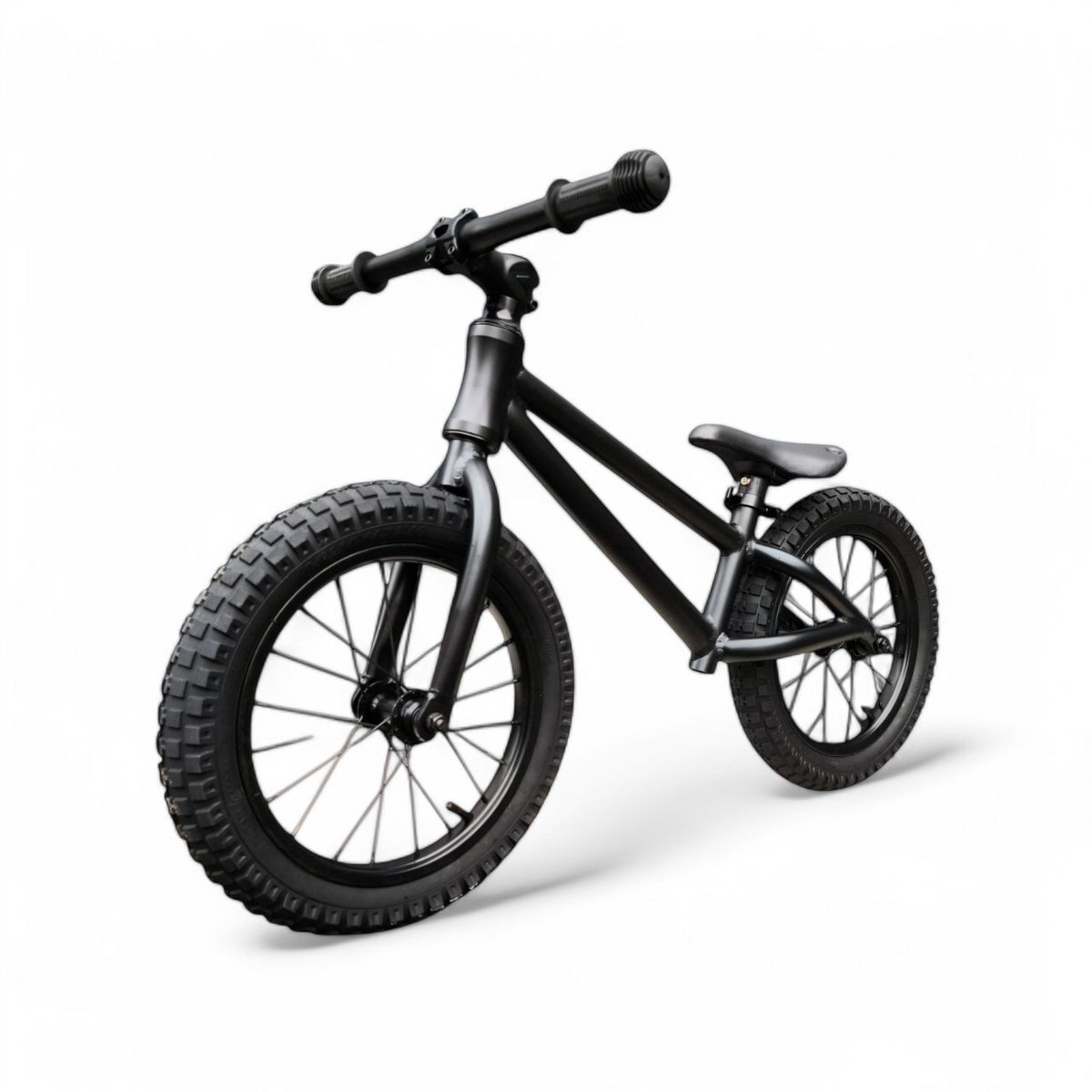 Jobber Fatbike Loopfiets 3 jaar - Stoere Loopfietsen mat Zwart - 14inch (8711915007818)