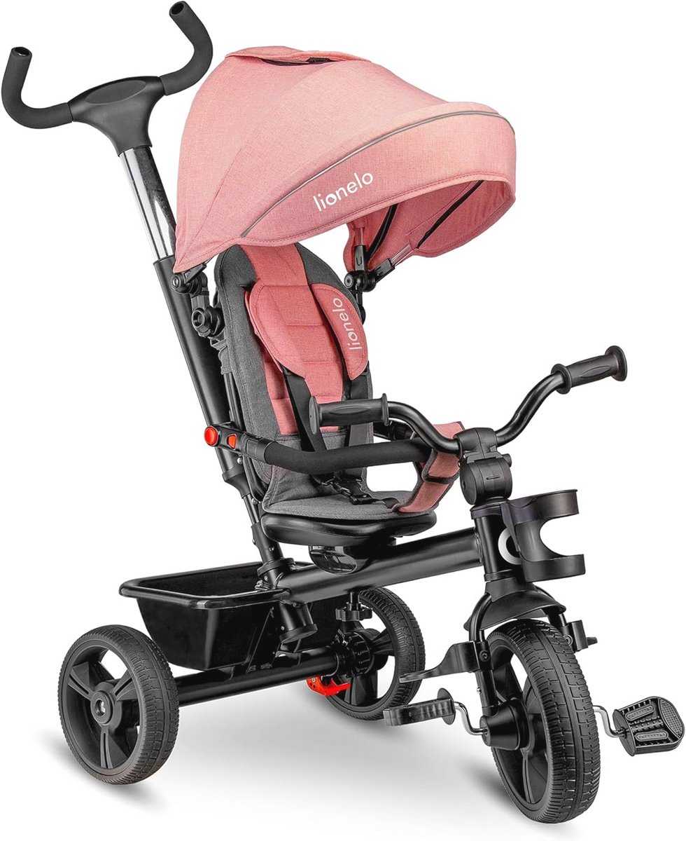 Kinder Driewieler 4 in 1 - Draaibare Zitting voor Peuters, Verstelbaar Ouderhandvat, Uitklapbaar Zonnedak en Drankhouder (9101017607068)