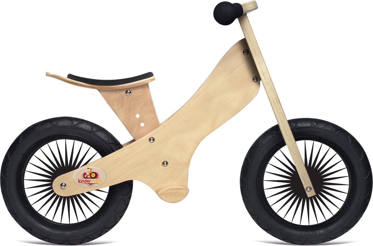 Kinderfeets houten loopfiets klassiek vanaf 2 jaar - Naturel Hout (0091037997746)