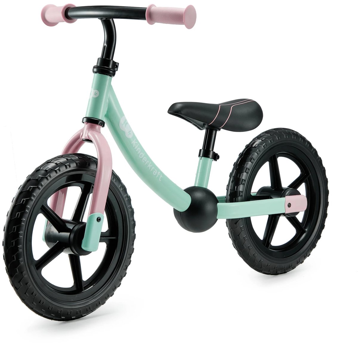 Kinderkraft 2WAY NEXT OFF ROAD Loopfiets - Voor Kinderen vanaf 2 Jaar - Grote EVA-wielen, Verstelbaar Stuur & Zadel - Mintgroen (5902533927463)