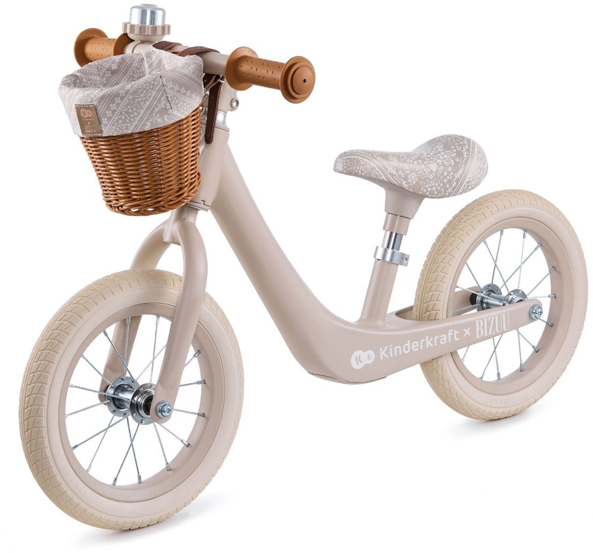 Kinderkraft RAPID 2 Loopfiets - Voor Kinderen vanaf 2 Jaar - Verstelbaar Zadel, Licht Magnesium Frame, Lekvrije EVA-banden - Whisper Dune (5902533927906)