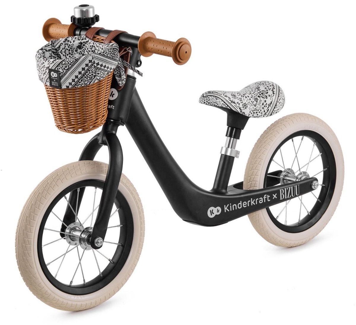 Kinderkraft RAPID 2 Loopfiets - Voor Kinderen vanaf 2 Jaar - Verstelbaar Zadel, Licht Magnesium Frame, Lekvrije EVA-banden - Zwart (5902533927890)