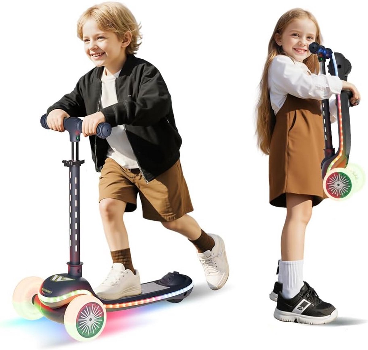 Kinderscooter met 3 Wielen en LED Verlichting voor Jongens en Meisjes (9101053632390)