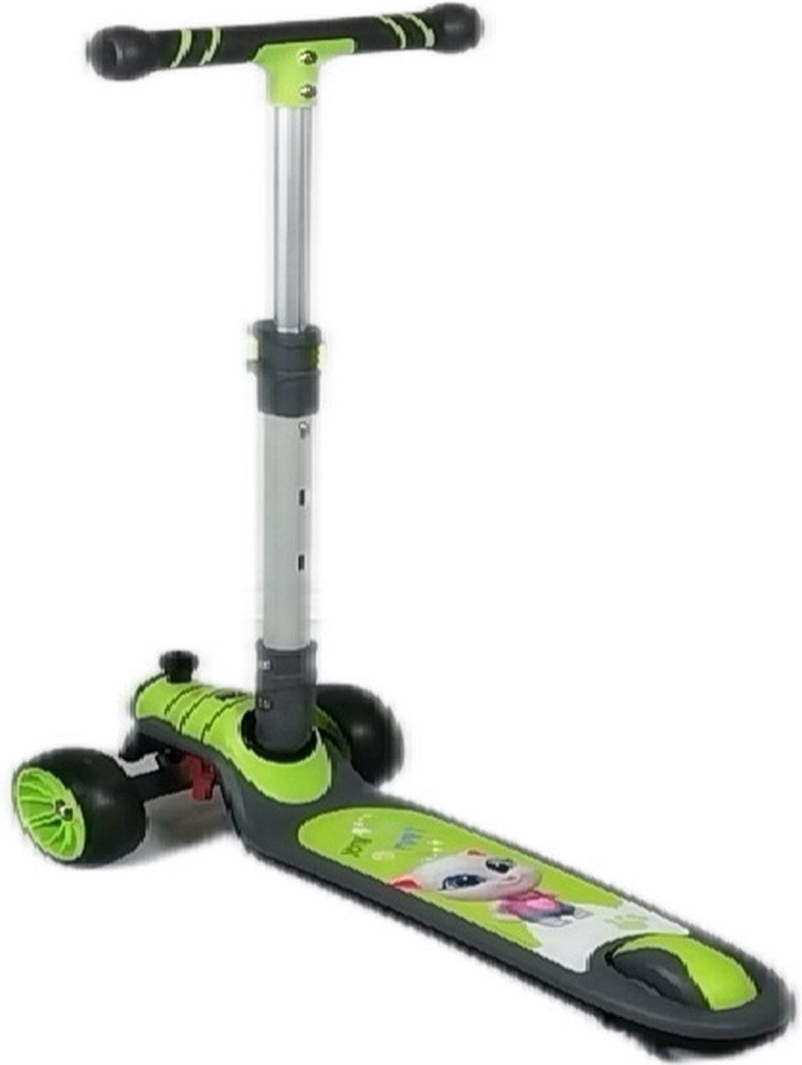 Kinderstep 3-12 jaar - opvouwbare kinderstep - met 3 verstelbare hoogtes - 3 knipperende wielen en antislip deck - geschikt voor jongens en meisjes - vanaf kleuterleeftijd - tot 80 kg - veilig premium kinderskateboard Voertuig (Scooter, Rok, Scooter, (0751127201121)