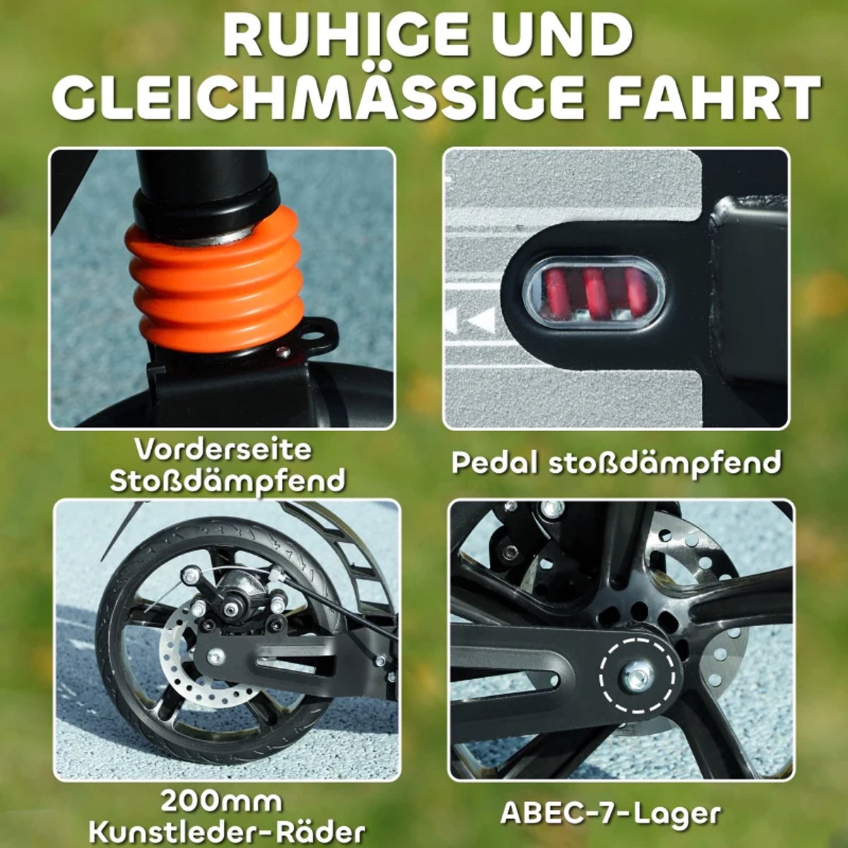 Kinderstep - Kinderstepjes met Dubbele Remmen - Voetsteun - Opvouwbaar Step - Stadsstep - Stuurhoogte: 88-103 cm - Speelgoed Jongens/Meisjes 6-12 jaar - Draagkracht tot 100 kg - Zwart (8721317510045)