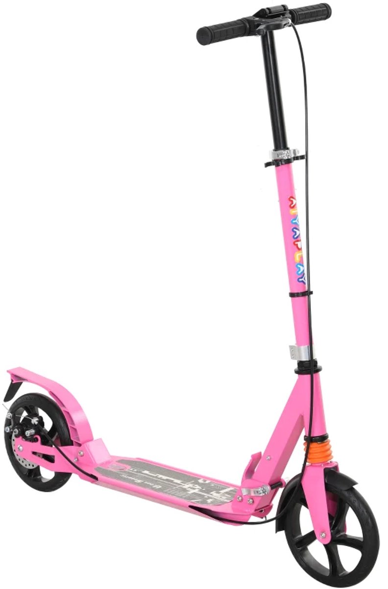 Kinderstep - Kinderstepjes met Dubbele Remmen - Voetsteun - Opvouwbaar Step - Stadsstep - Stuurhoogte: 88-103 cm - Speelgoed Jongens/Meisjes 6-12 jaar - Draagkracht tot 100 kg - Roze (8721317510052)