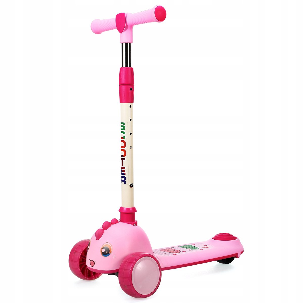 Kinderstep - Roze Opvouwbare Step met Lichtjes en Muziek - Veiligheid en Plezier voor Kinderen (4894981990643)