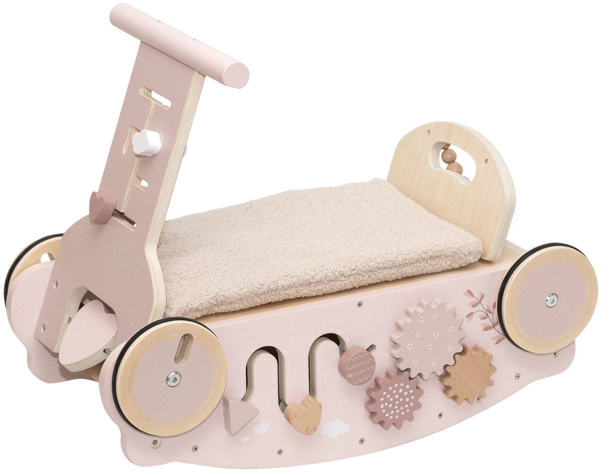 Label Label Roze Houten 3-in-1 Looptrainer / Loopauto (5420067910343)