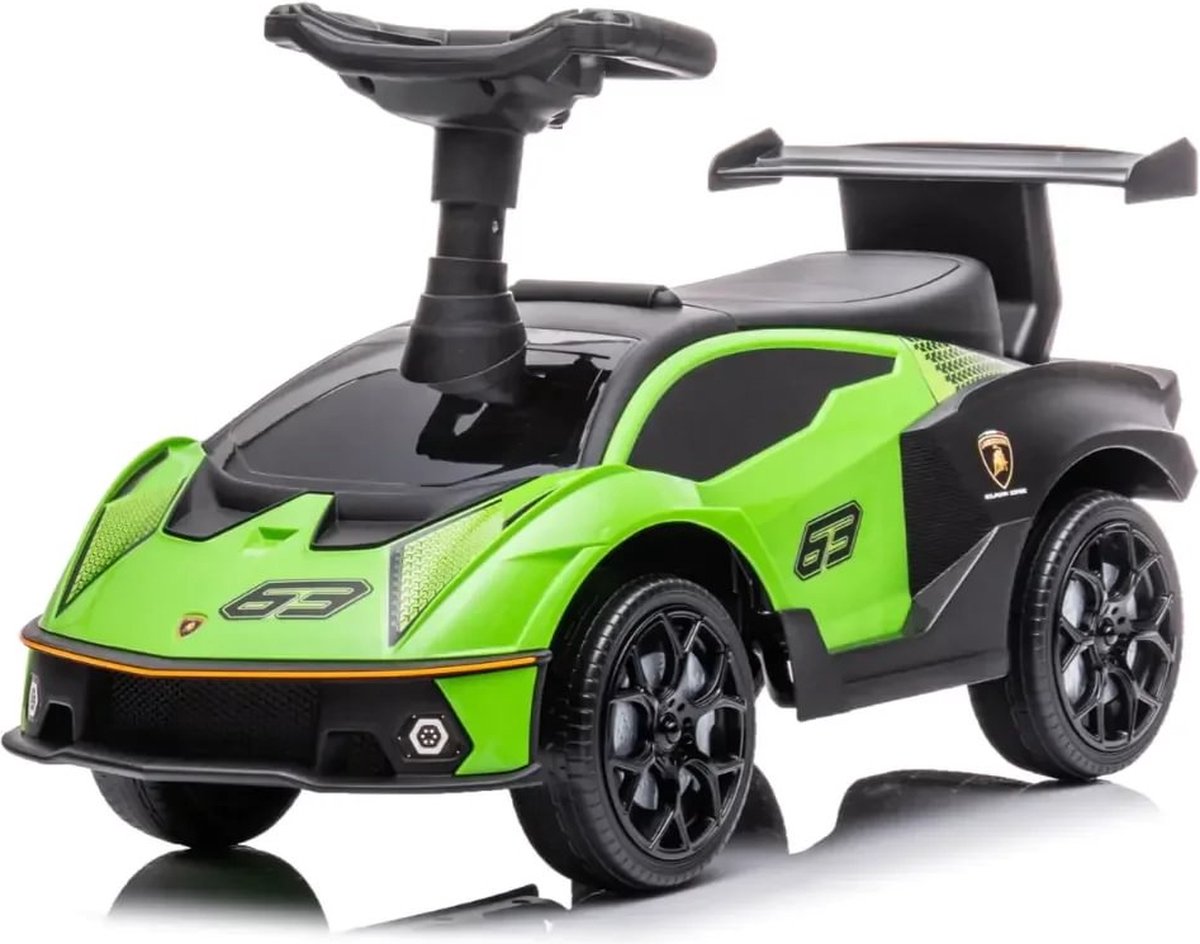 Lamborghini Loopauto - voor Kinderen - tot 3 jaar - met Opbergbox - Groen (5413822534120)