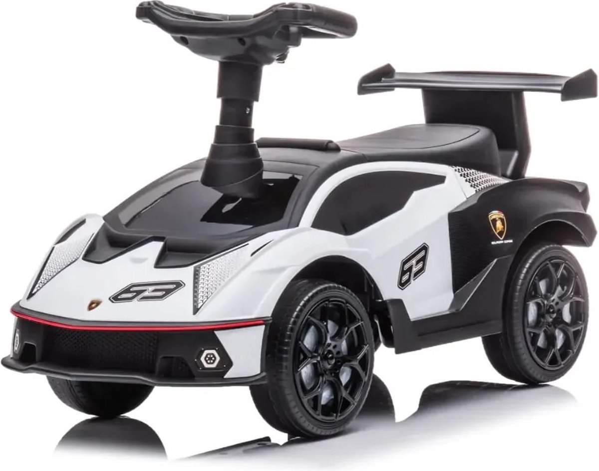 Lamborghini Loopauto - voor Kinderen - tot 3 jaar - met Opbergbox - Wit (5413822534151)