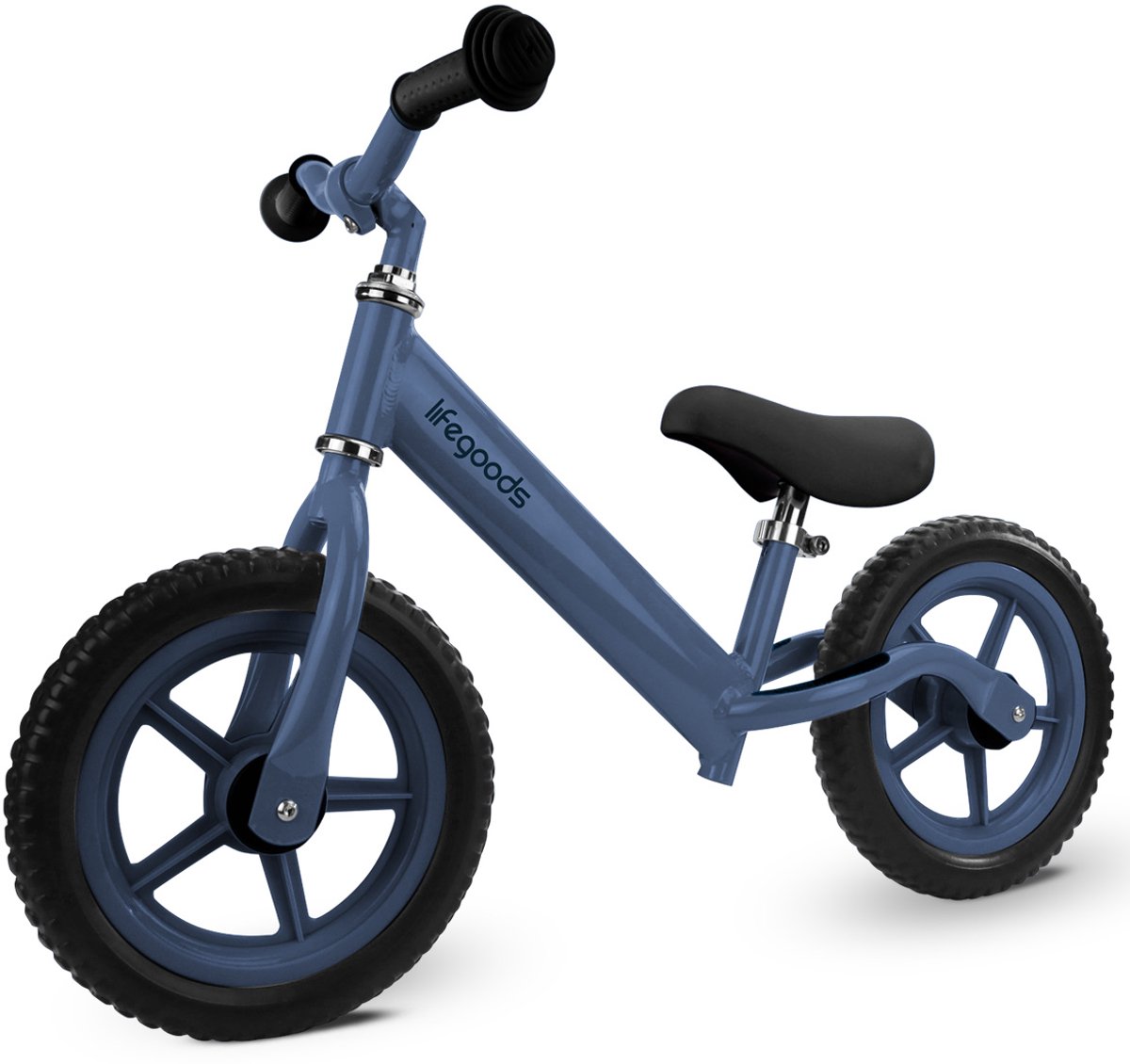 LifeGoods Loopfiets - Speelgoed 2 jaar en ouder - Jongens en Meisjes - Balance Bike - Loopfietsje - Marineblauw (8720195259367)