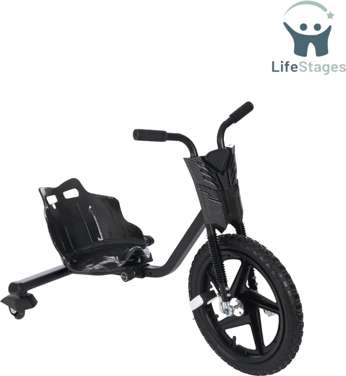 LifeStages - Drift Trike - 60° Drift Trike - Pedaal Gokart voor Kinderen - Drift Scooter Scooter Verstelbare Pedalen - Driewieler - Kindervoertuigen voor Jongens en Meisjes (8721197540590)