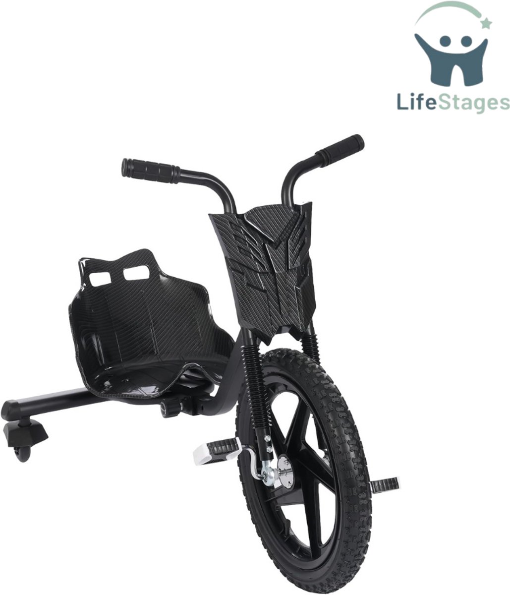 LifeStages - Drift Trike - Trike Elektrische Drift met 3 Wielen voor Kinderen - Verstelbaar en Veilig - Met Achterlichten - Perfect voor Spannende Wandelingen en Lichamelijke Activiteit (8721197540606)