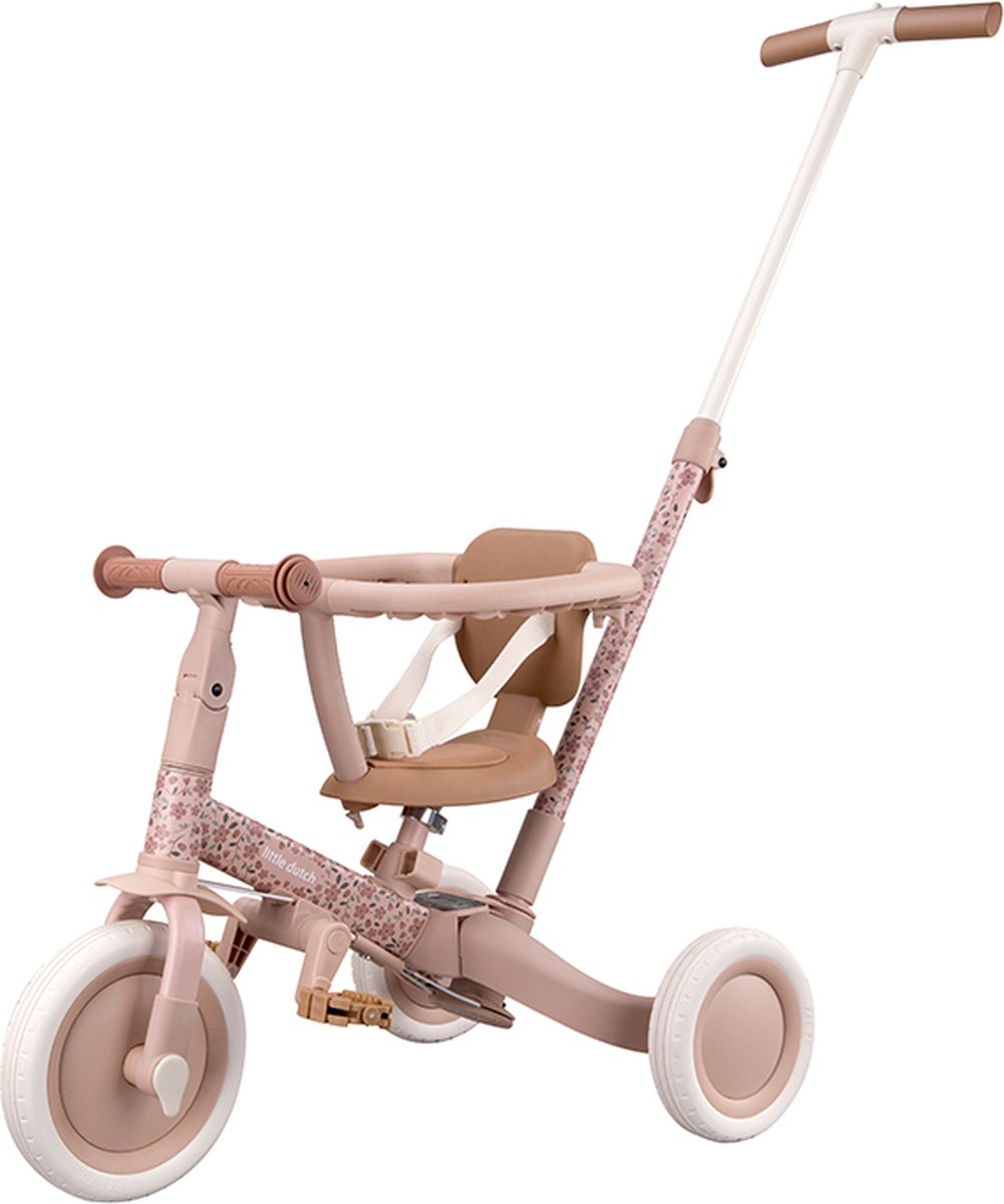 Little Dutch - 4 in 1 Driewieler Met Duwstang - Fairy Floral (8717154582383)