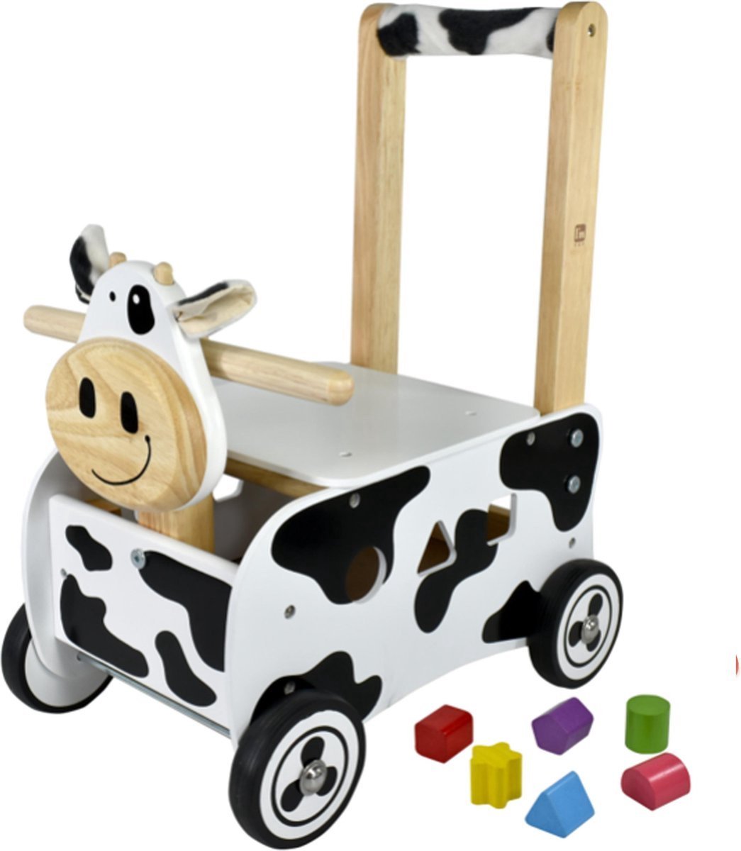 Loop- duwwagen koe met naam I'm Toy (3 in 1) (6150607522529)