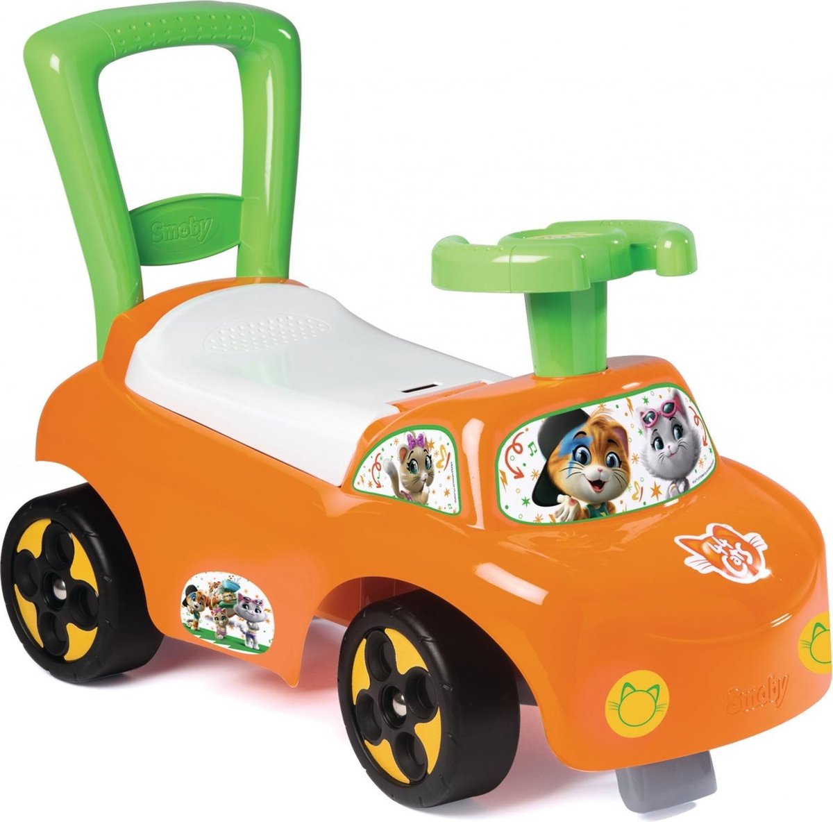 Loopauto 44 Cats Smoby Ride-on babywalker oranje + veiligheidsstop (3032167205285)