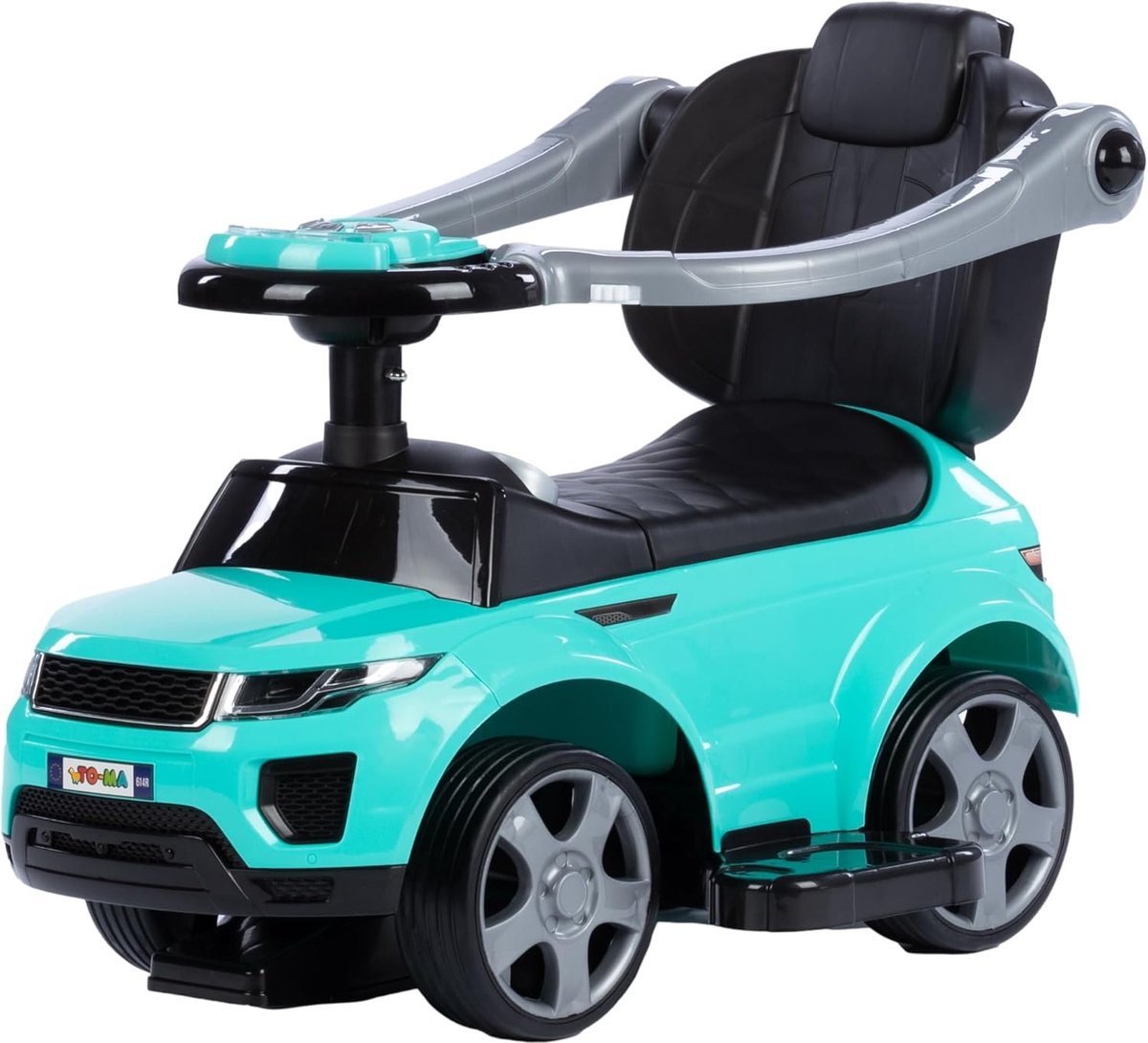 Loopauto vanaf 1 Jaar - Stil Kinder Rutschauto met Antikantelsysteem en Zachte Rubberbanden - Veilig & Stevig Baby Loopwagen voor Binnen en Buiten (tot 25 kg) - turkoois (5904722256187)