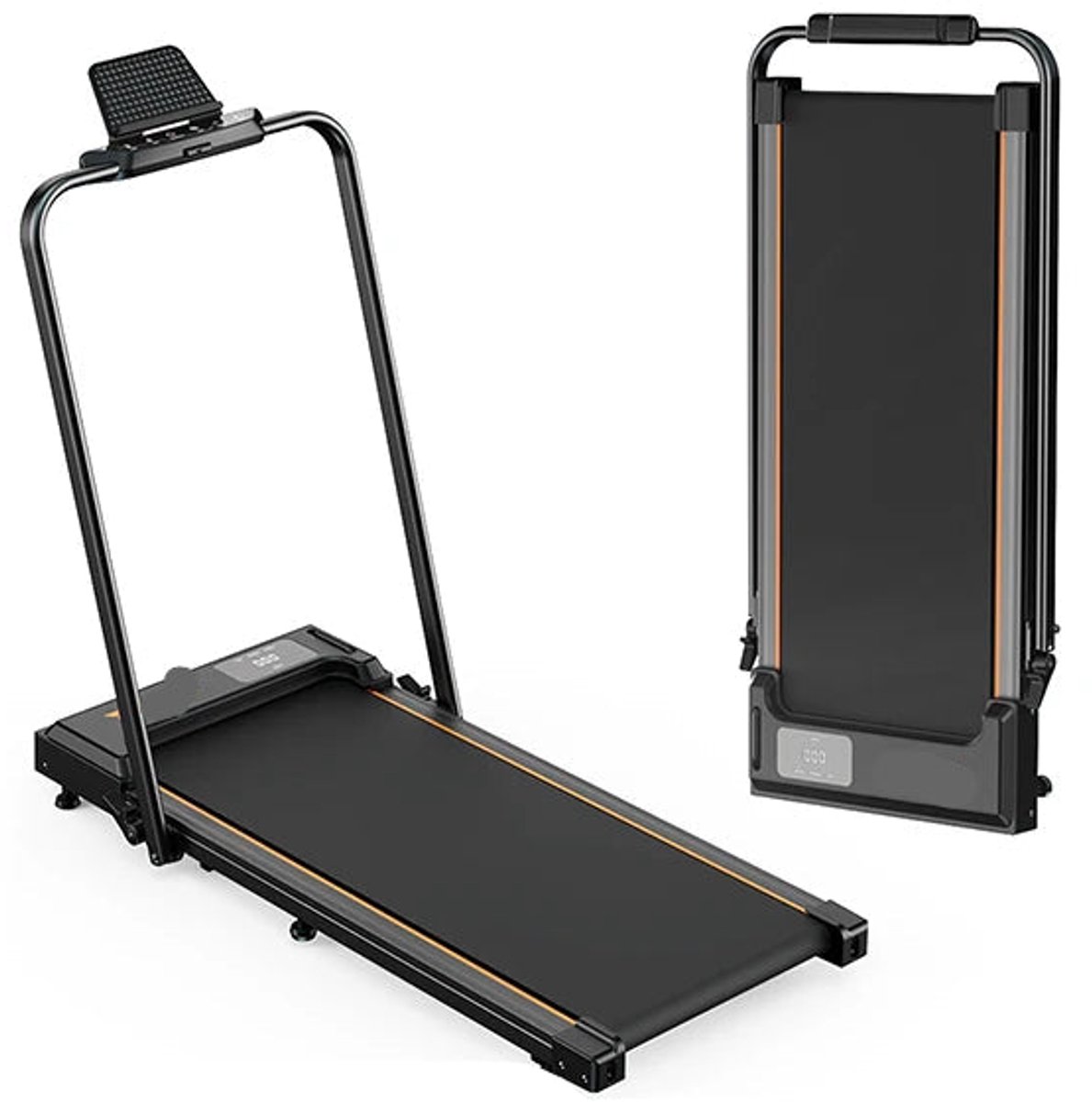 Loopband - Walking Pad - Wandelband - Hardloopband - Loopbanden - 2-in-1 - met 2,5 PK Motor - Afstandsbediening - Compacte Opvouwbare Treadmill - voor Thuis en Kantoor - Max. 120 kg - Snelheid 1-10 km/u (8721297924535)