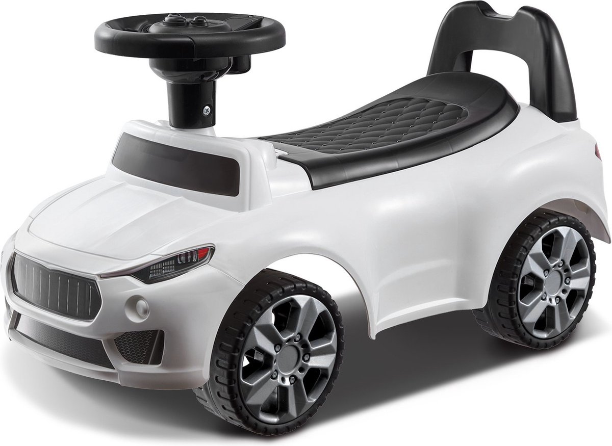 Loopwagen - Loopauto - Speelgoed auto - Loop auto - Wit - Opbergvak - Met geluiden - 1 Tot 3 jaar - 66 x 29 x 36 cm - Tot 22 kg (8721264082718)