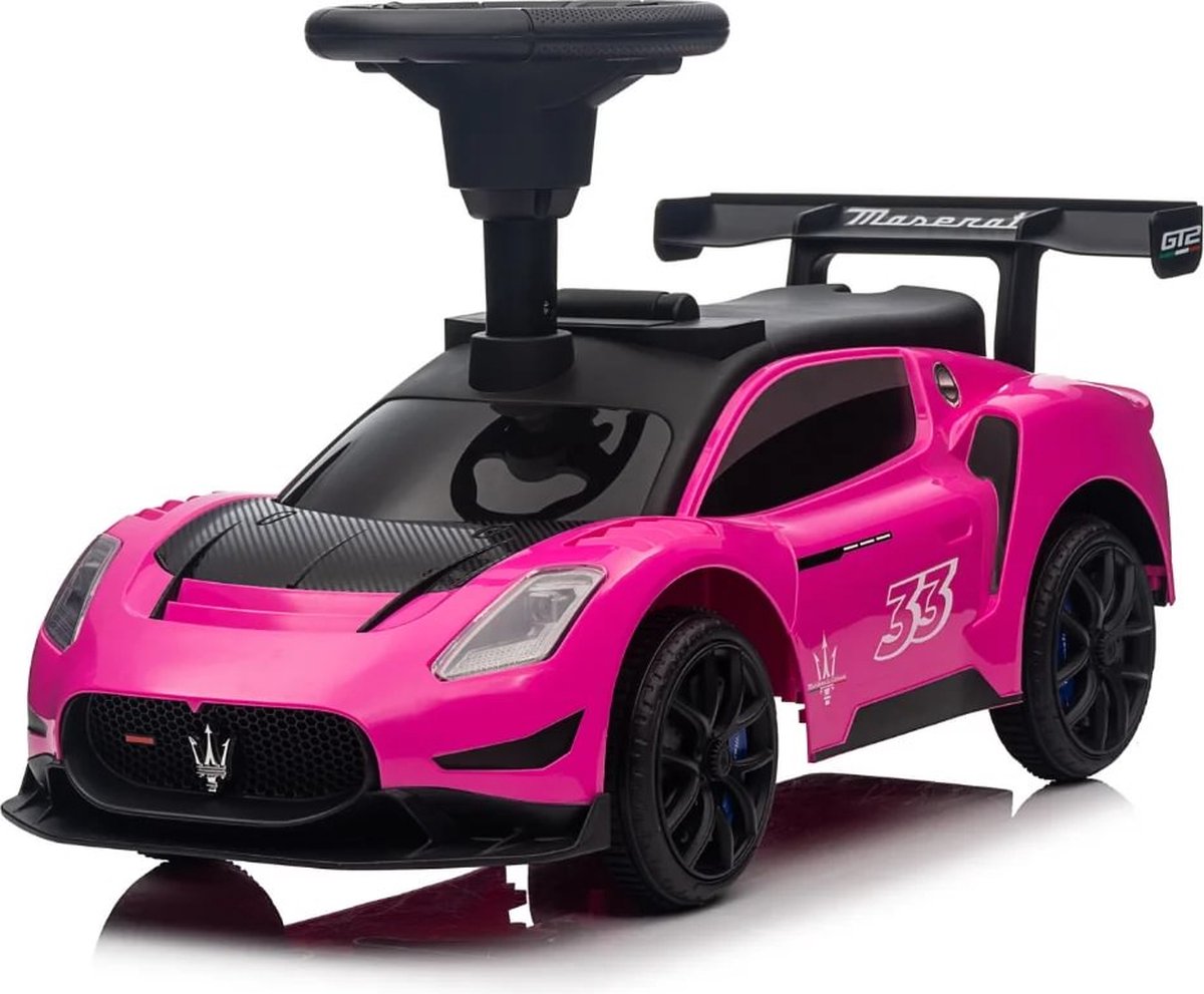 Maserati GT2 Loopauto - voor Kinderen - tot 3 jaar - met Opbergbox - Roze (5413822553060)