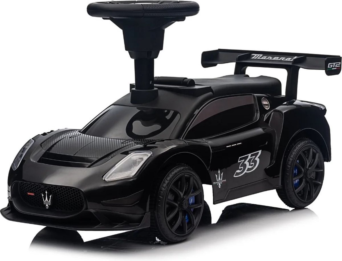 Maserati GT2 Loopauto - voor Kinderen - tot 3 jaar - met Opbergbox - Zwart (5413822553084)