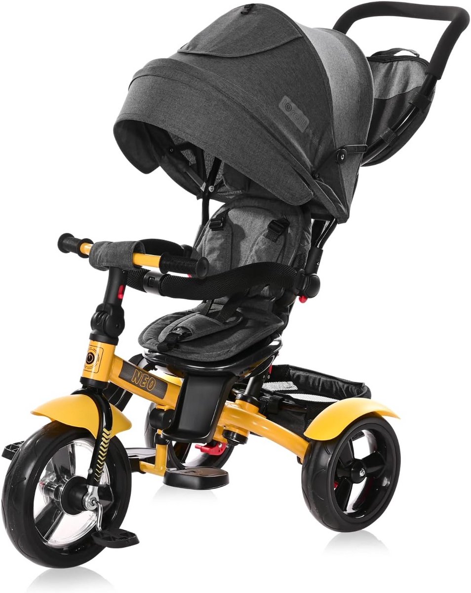 Meegroeifiets Driewieler met Duwstang voor Baby en Peuter vanaf 1 Jaar - 360 Graden Draaibaar (9101042937994)