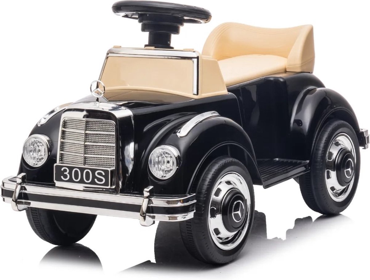 Mercedes 300S Loopauto - voor Kinderen - 2 tot 4 jaar - Claxon - Zwart (5413822552018)