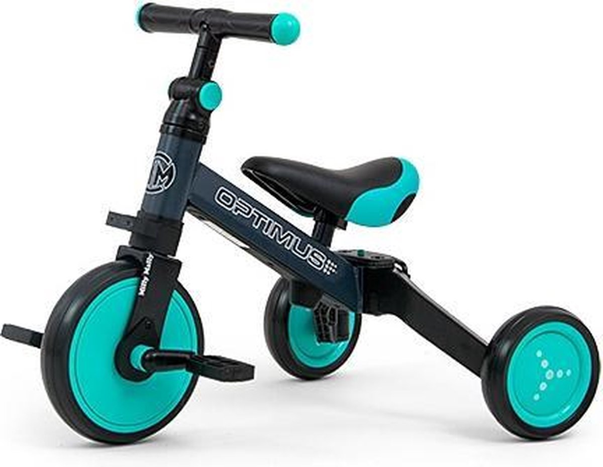 Milly Mally Optimus 3-in-1 - Loopfiets - Jongens en meisjes - Mintgroen (5901761125108)