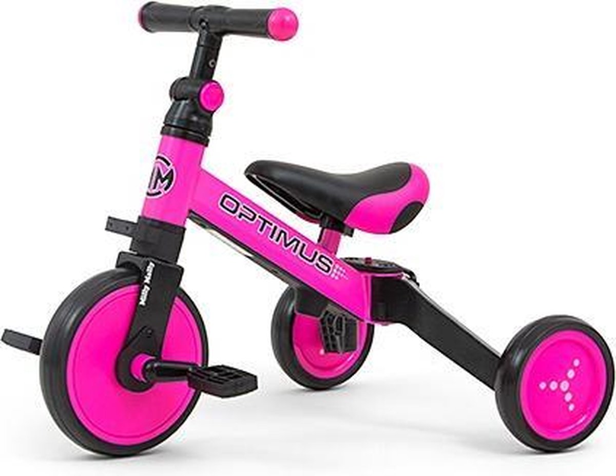 Milly Mally Optimus 3-in-1 - Loopfiets - Jongens en meisjes - Roze (5901761125085)