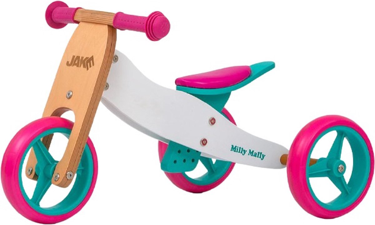 Milly Mally Ride On Jake Classic Candy - Loopfiets - Unisex - Roze;Wit (5901761127539)