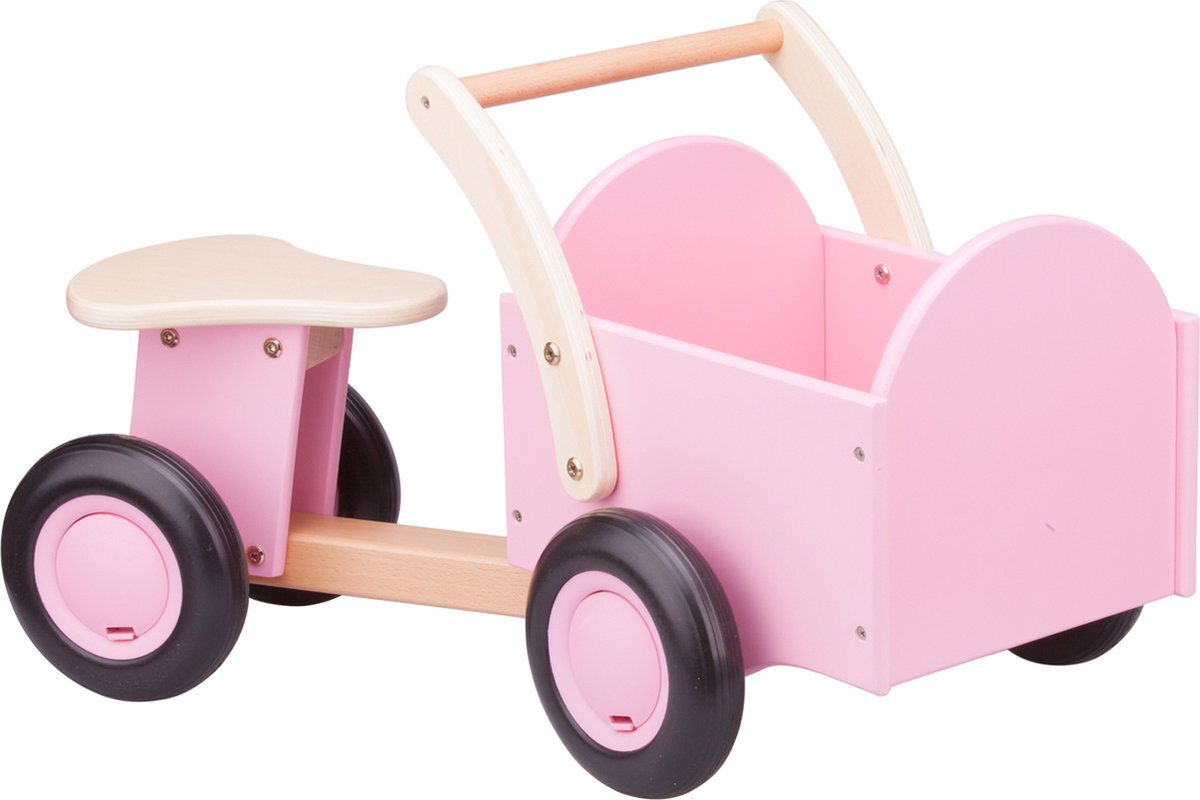 New Classic Toys® Houten Bakfiets - Roze (8718446014049)