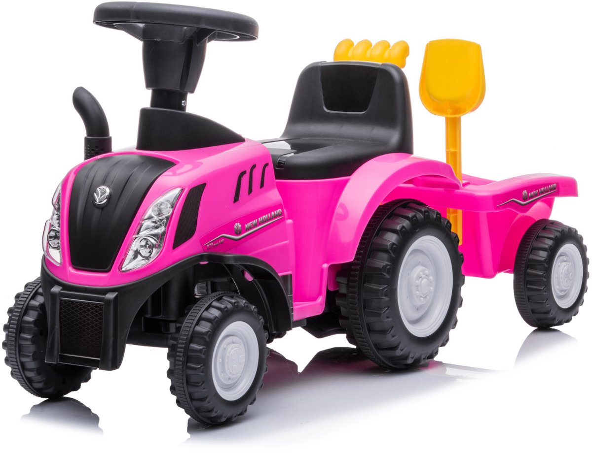New Holland T7 Loopauto - Tractor met Aanhanger - tot 3 jaar - Roze (5401257006374)