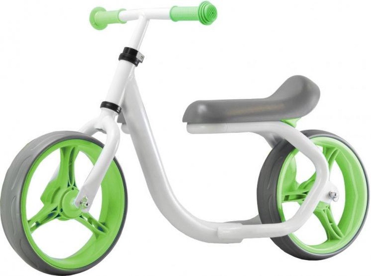 PexKids kinder Max Speed Loopfiets - 10.5 inch - Aluminium - Wit/Groen (8718836203053)