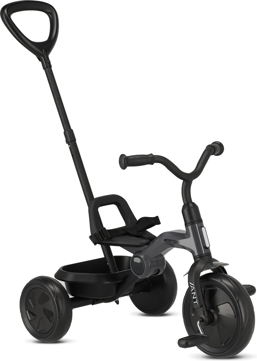 Qplay Ant Driewieler met duwstang - Grijs (7290115246216)