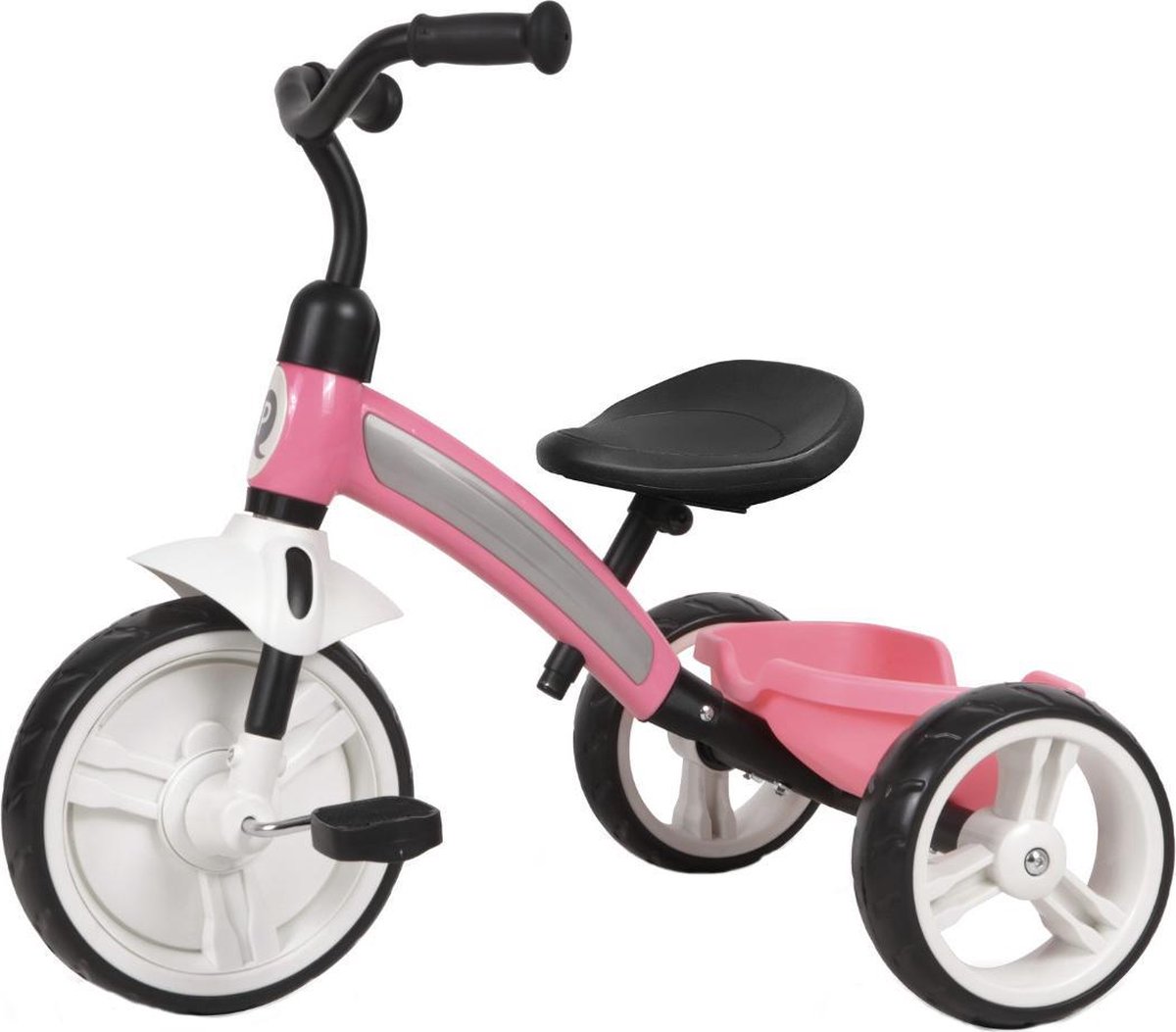 Qplay Driewieler Elite Junior Staal Roze/wit/zwart (0686268624907)