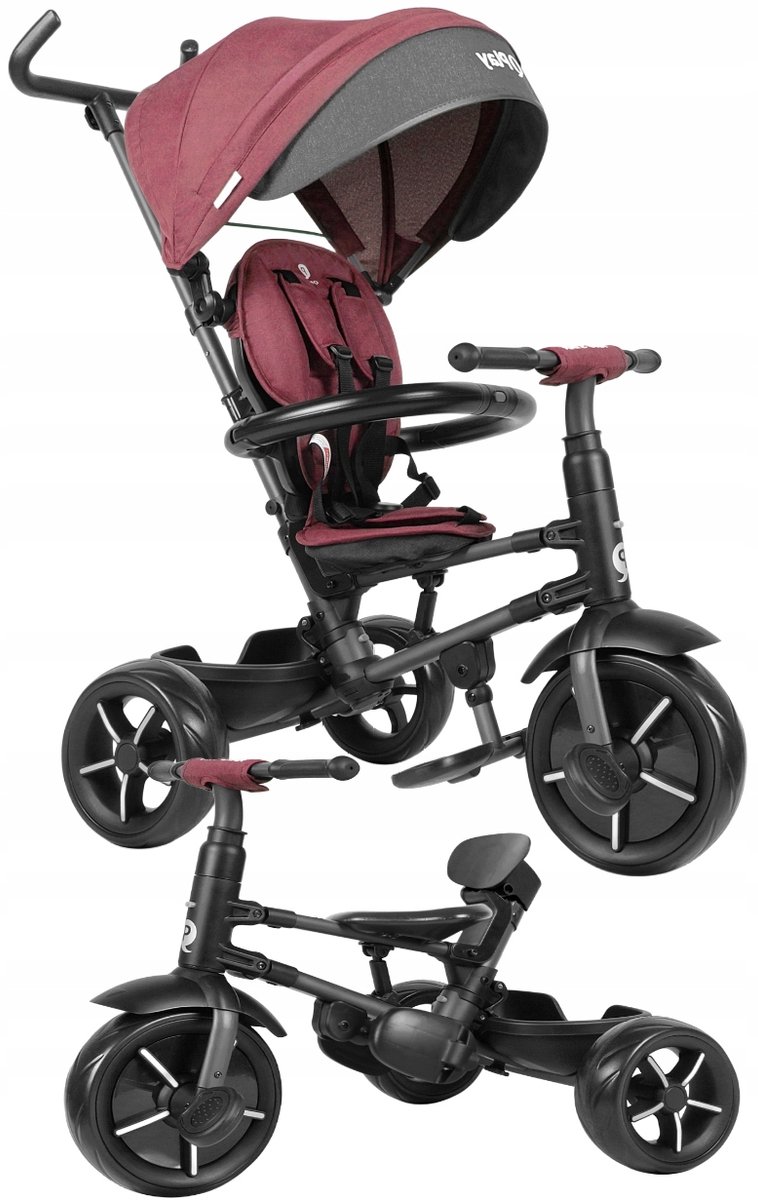 Qplay Driewieler met Duwstang - Veilig en Comfortabel voor Kinderen (5905908601265)