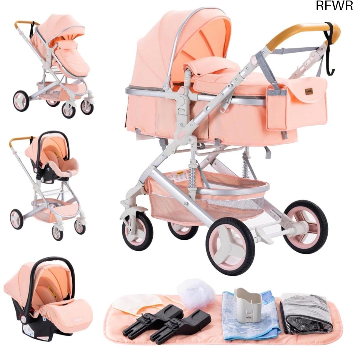 RFWR® 3-in-1 kinderwagen - compacte driewieler voor kinderen 0-36 maanden (8721316319823)