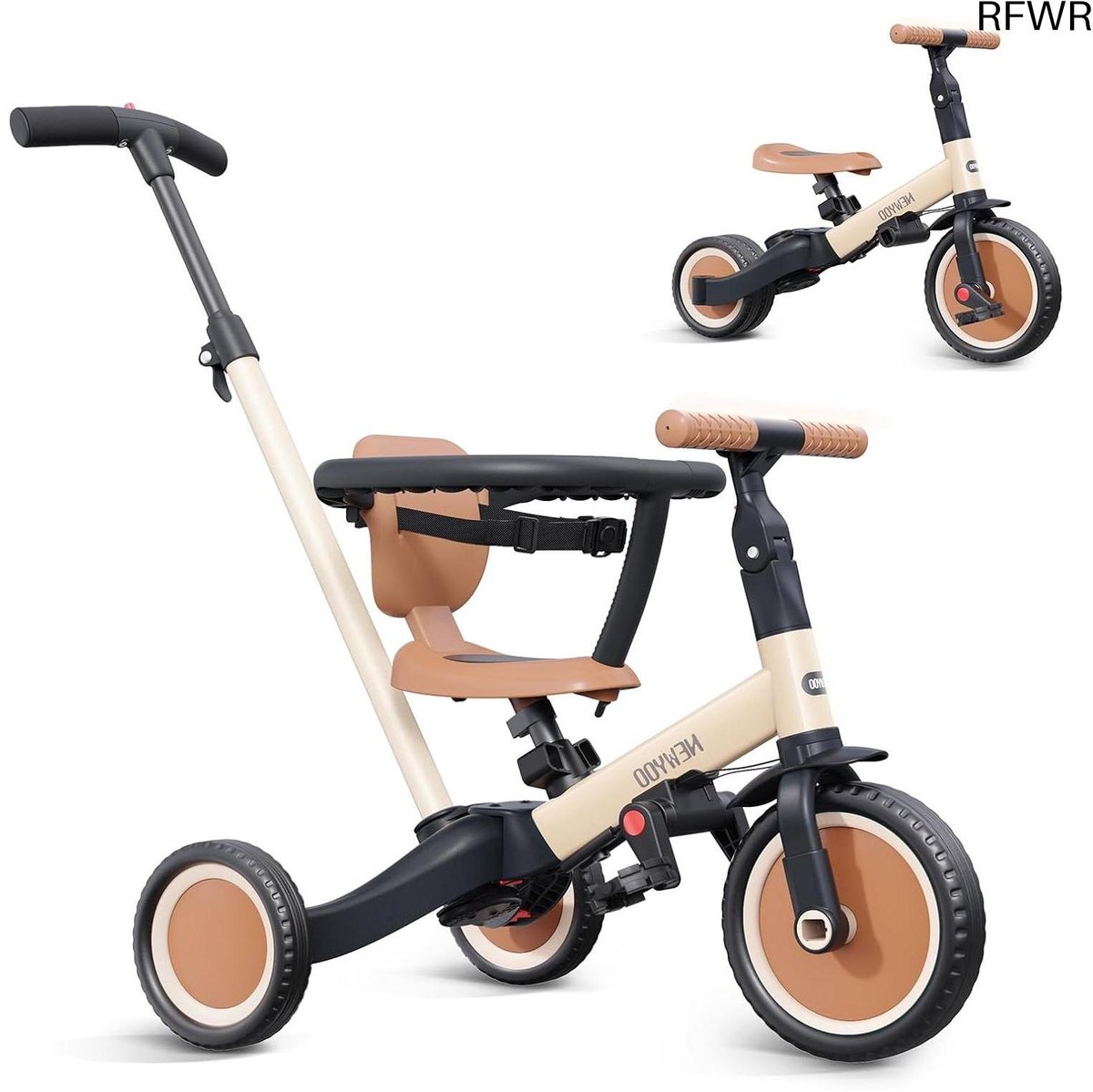 RFWR® 5-in-1 Driewieler voor Peuters met Ouderstuur en Verstelbare Zitting (8721316002077)