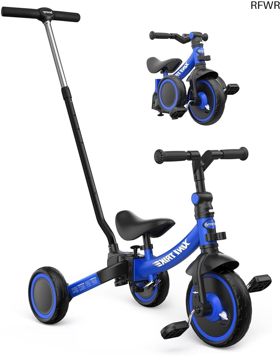 RFWR® 7-in-1 kinderdriewieler met duwgreep - Verstelbare hoogte voor kinderen van 1-5 jaar (8721316117450)