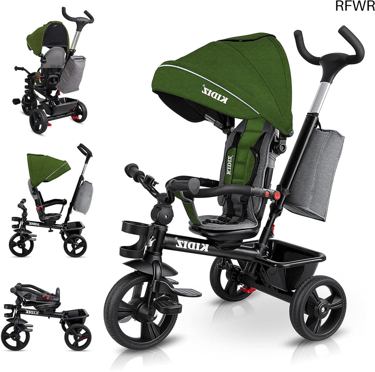 RFWR® Multifunctionele Kinderdriewieler 5-in-1 met Zonnekap en Bekerhouder (8721316117146)